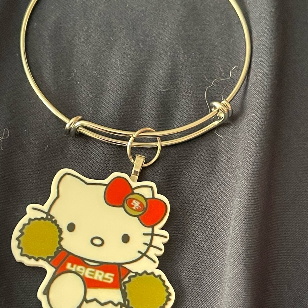 Hello Kitty Cheerleader Bangle Bracelet